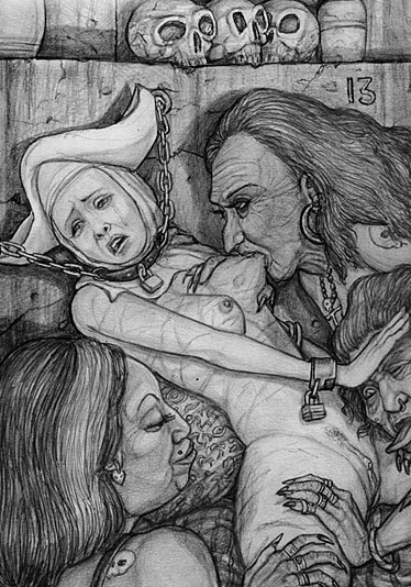 witches away as they persisted in licking and sucking her sore tits and pussy with their raspy, experienced tongues by Hines
